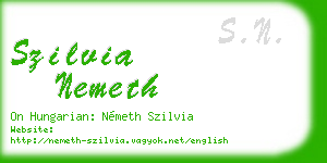 szilvia nemeth business card