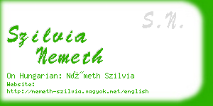 szilvia nemeth business card